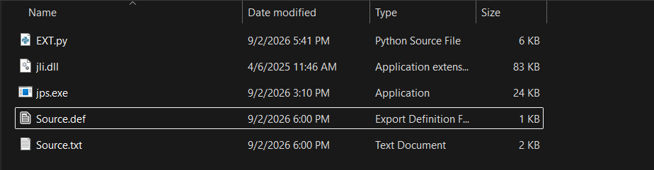 EXT Tool Output files